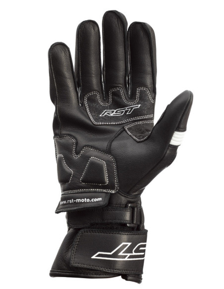 Gants moto cuir RST Pilot - Noir Blanc