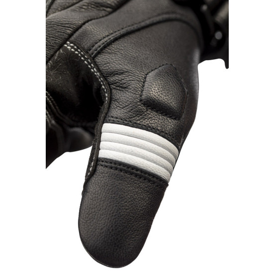Gants moto cuir RST Pilot - Noir Blanc