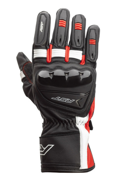 Gants moto cuir RST Pilot - Noir Rouge