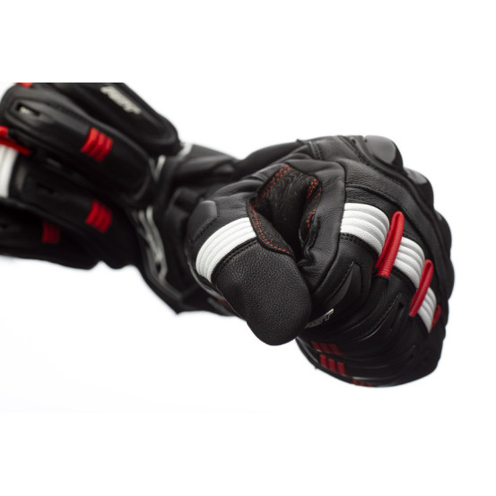 Gants moto cuir RST Pilot - Noir Rouge
