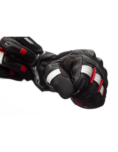Gants moto cuir RST Pilot - Noir Rouge
