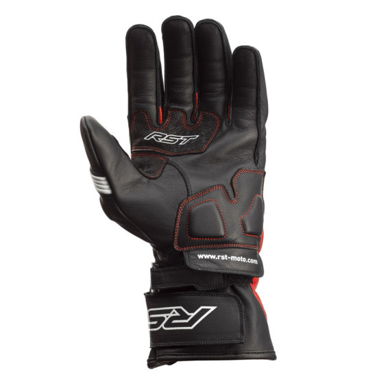 Gants moto cuir RST Pilot - Noir Rouge