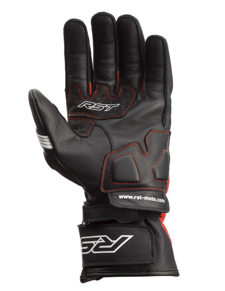 Gants moto cuir RST Pilot - Noir Rouge