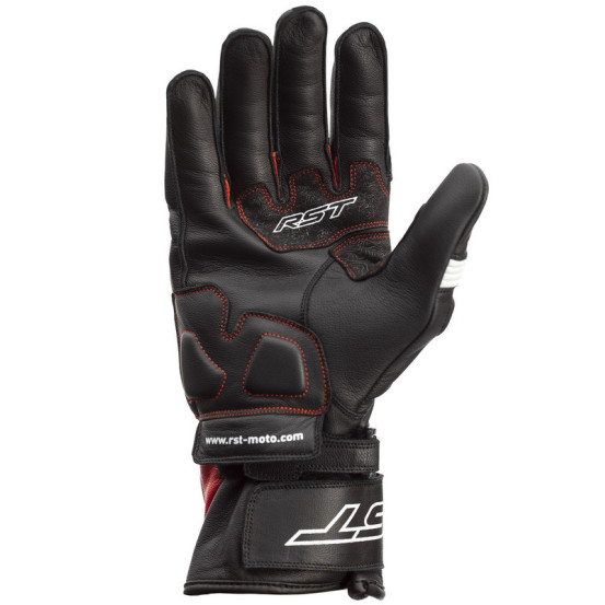 Gants moto cuir RST Pilot - Noir Rouge