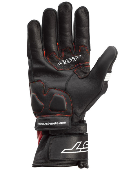 Gants moto cuir RST Pilot - Noir Rouge