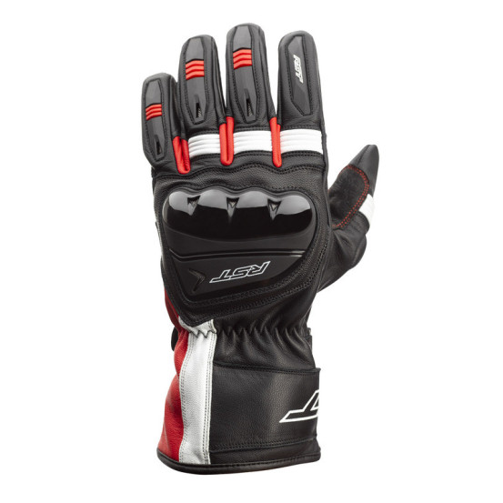 Gants moto cuir RST Pilot - Noir Rouge