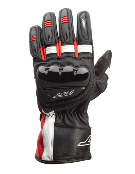 Gants moto cuir RST Pilot - Noir Rouge