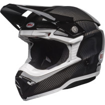 Casque cross Bell Moto-10 Spherical Solid - Noir Blanc Brillant