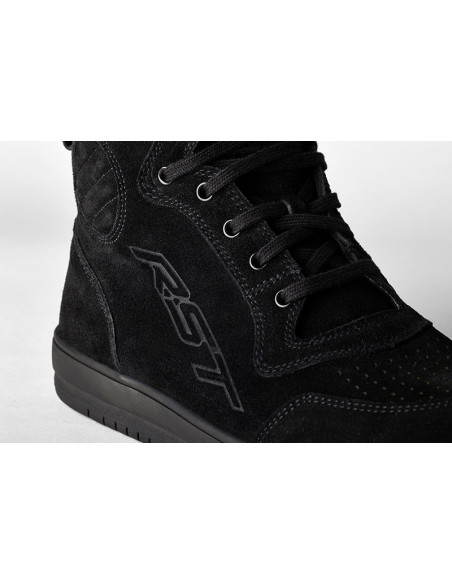 Baskets moto RST Hi-Top - Suède Noir