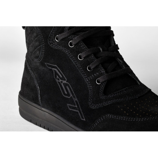 Bottes moto femme RST Hi-Top - Suède Noir