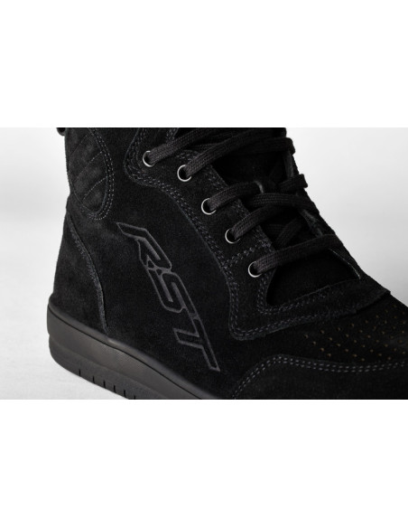 Bottes moto femme RST Hi-Top - Suède Noir