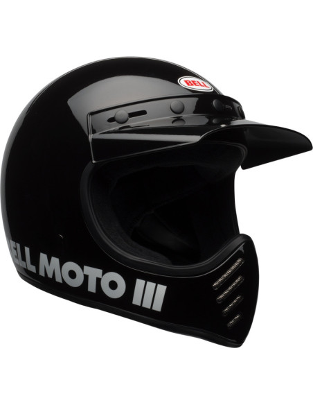 Casque intégral Bell Moto-3 Classic - Noir Brillant