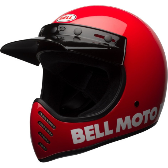 Casque intégral Bell Moto-3 Classic - Rouge Brillant