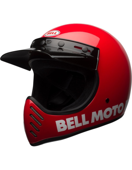 Casque intégral Bell Moto-3 Classic - Rouge Brillant