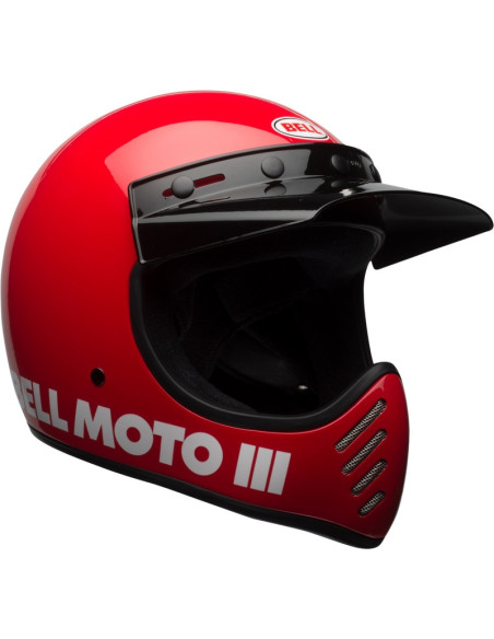 Casque intégral Bell Moto-3 Classic - Rouge Brillant