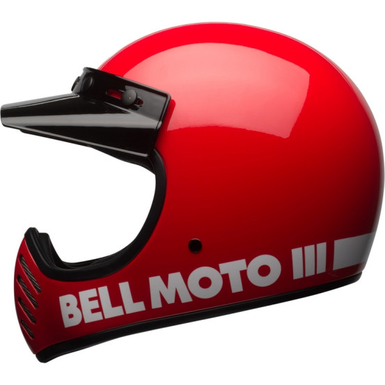 Casque intégral Bell Moto-3 Classic - Rouge Brillant