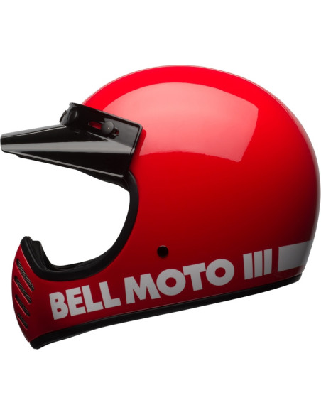 Casque intégral Bell Moto-3 Classic - Rouge Brillant