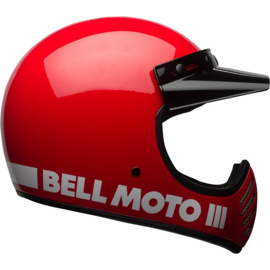 Casque intégral Bell Moto-3 Classic - Rouge Brillant