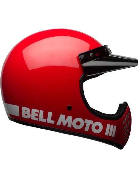 Casque intégral Bell Moto-3 Classic - Rouge Brillant