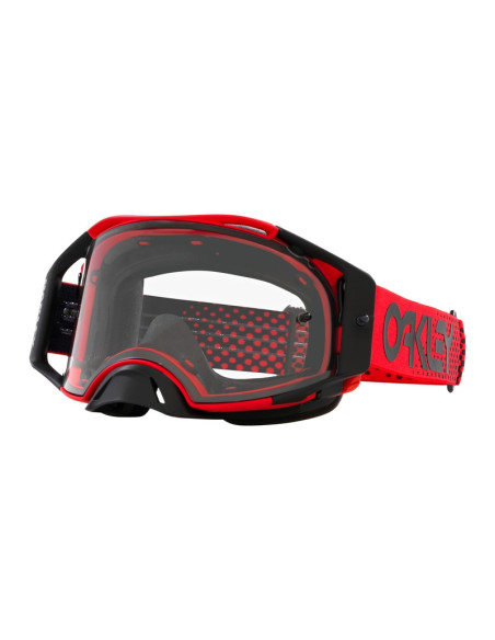 Masque cross OAKLEY Airbrake MX Moto Rouge Clair - Écran Clair