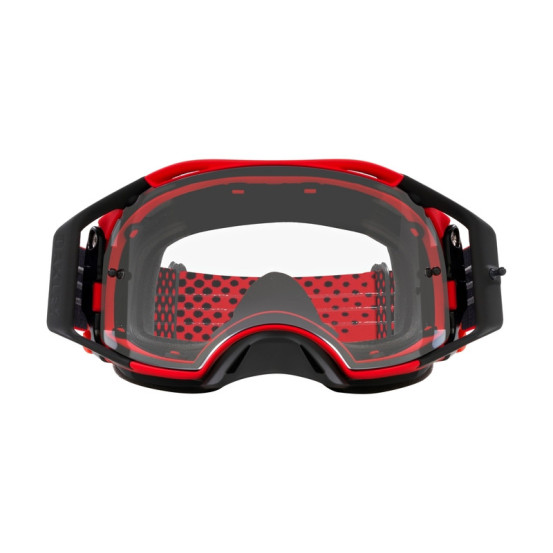 Masque cross OAKLEY Airbrake MX Moto Rouge Clair - Écran Clair