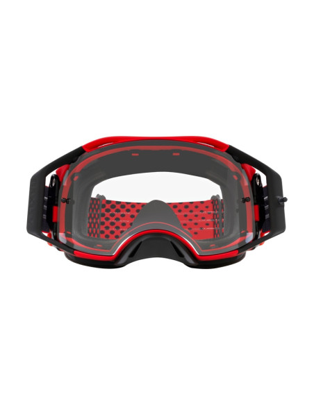 Masque cross OAKLEY Airbrake MX Moto Rouge Clair - Écran Clair