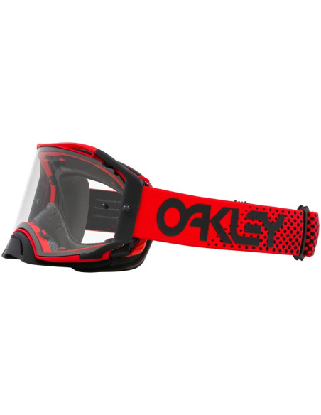 Masque cross OAKLEY Airbrake MX Moto Rouge Clair - Écran Clair