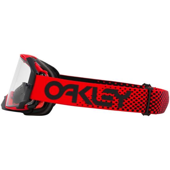 Masque cross OAKLEY Airbrake MX Moto Rouge Clair - Écran Clair