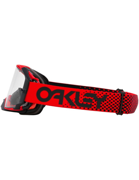 Masque cross OAKLEY Airbrake MX Moto Rouge Clair - Écran Clair