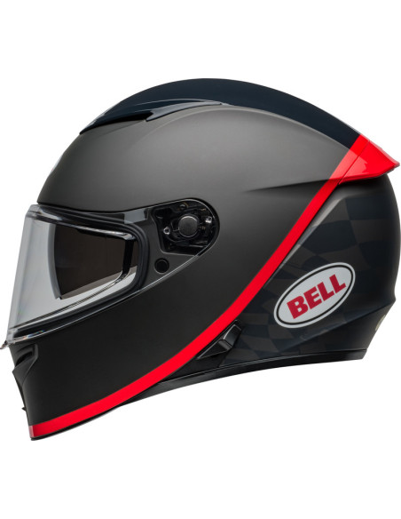 Casque moto intégral Bell Lithium MIPS Hartluck - Noir Mat Rouge