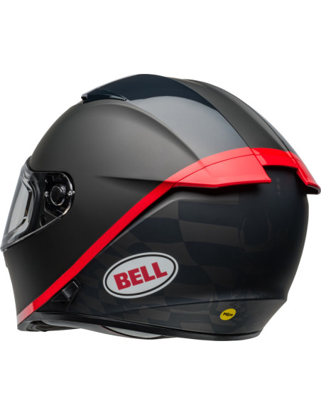 Casque moto intégral Bell Lithium MIPS Hartluck - Noir Mat Rouge