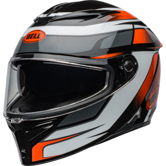 Casque moto intégral Bell Lithium MIPS Podium - Noir Orange