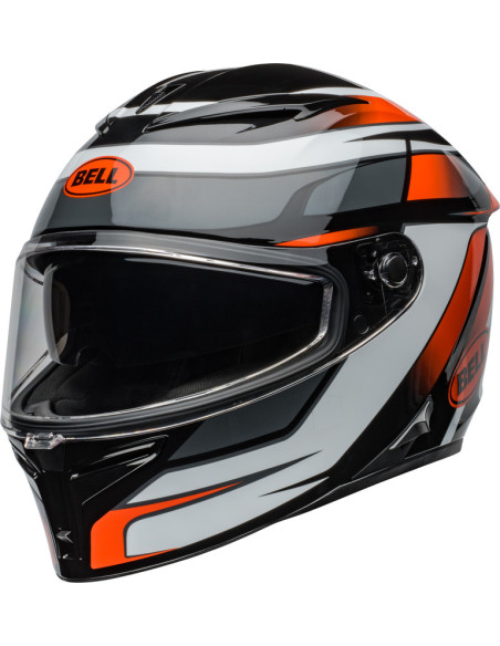 Casque moto intégral Bell Lithium MIPS Podium - Noir Orange