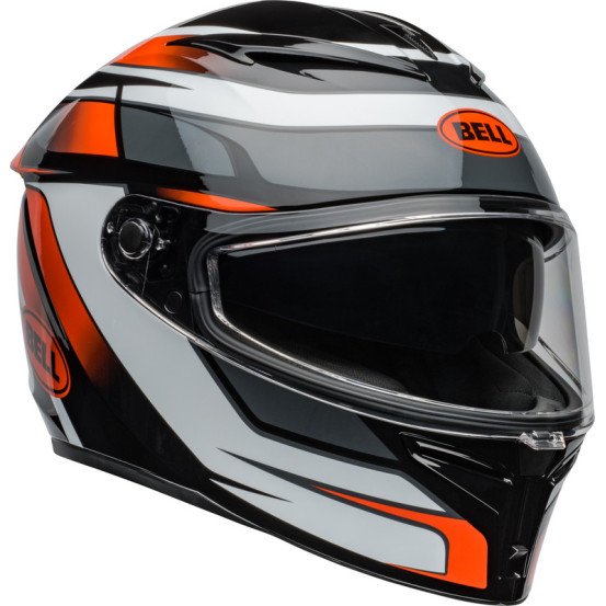Casque moto intégral Bell Lithium MIPS Podium - Noir Orange