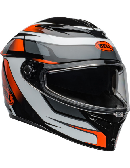 Casque moto intégral Bell Lithium MIPS Podium - Noir Orange