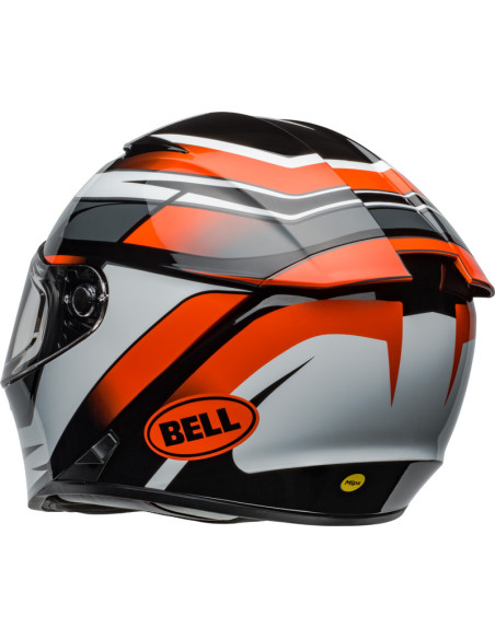 Casque moto intégral Bell Lithium MIPS Podium - Noir Orange