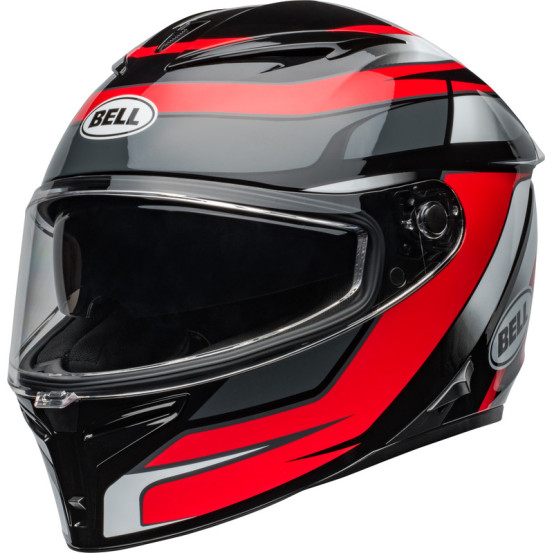 Casque moto intégral Bell Lithium MIPS Podium - Noir Rouge