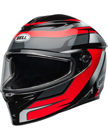 Casque moto intégral Bell Lithium MIPS Podium - Noir Rouge