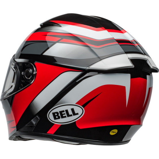 Casque moto intégral Bell Lithium MIPS Podium - Noir Rouge