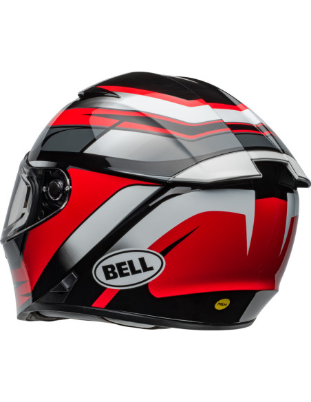 Casque moto intégral Bell Lithium MIPS Podium - Noir Rouge