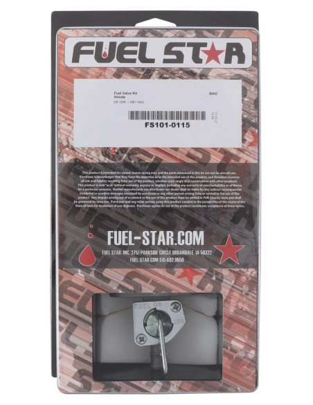 Robinet d'essence avec durite FUEL STAR Honda 125 CR 1981-1982
