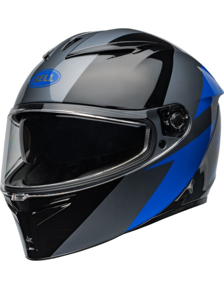 Casque moto intégral Bell Lithium Shear - Gris Bleu