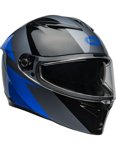 Casque moto intégral Bell Lithium Shear - Gris Bleu
