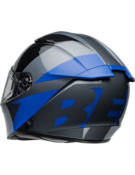 Casque moto intégral Bell Lithium Shear - Gris Bleu