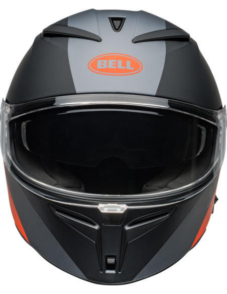 Casque moto intégral Bell Lithium Shear - Gris Mat Orange