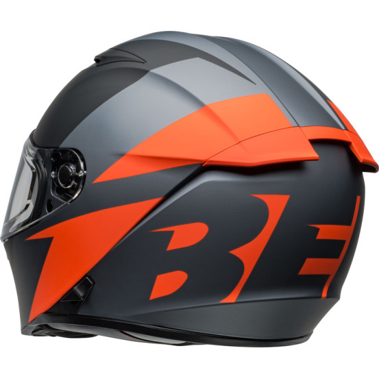 Casque moto intégral Bell Lithium Shear - Gris Mat Orange