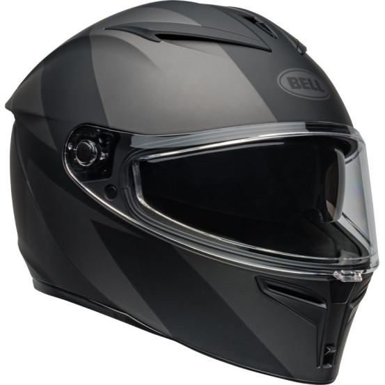 Casque moto intégral Bell Lithium Shear - Noir Mat Noir métallique