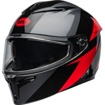 Casque moto intégral Bell Lithium Shear - Gris métallique Rouge