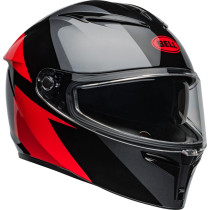 Casque moto intégral Bell Lithium Shear - Gris métallique Rouge 2