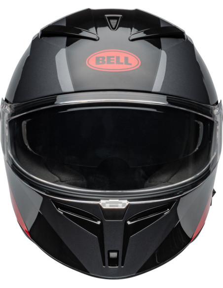 Casque moto intégral Bell Lithium Shear - Gris métallique Rouge